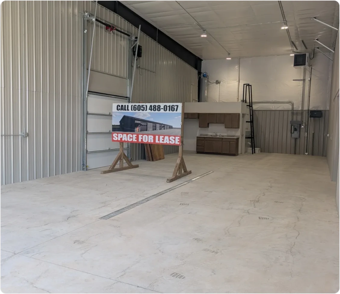 Spacious warehouse interior for rent